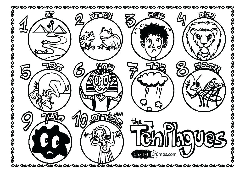 1024x724 10 Plagues Coloring Sheet Picture Of Plagues Of Coloring Page Ten