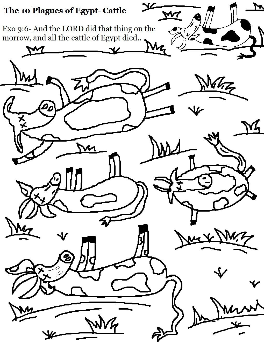 1019x1319 Coloring Page 10 Plagues