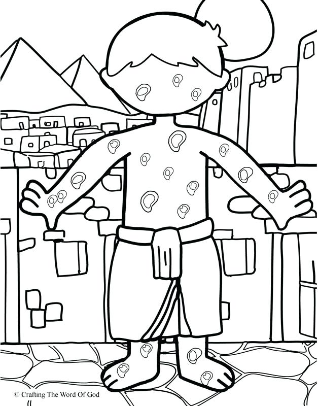 627x800 Ten Plagues Also The Plague Of Boils Coloring Page 10 Plagues