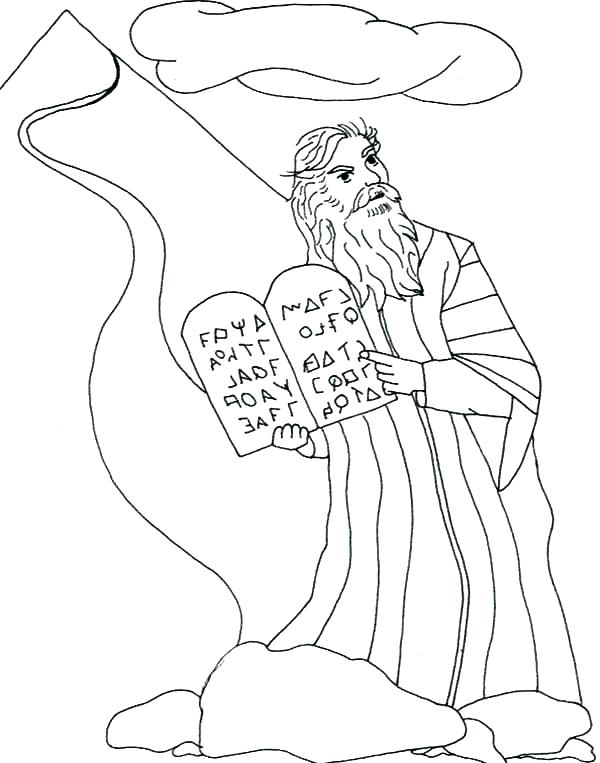 Moses Ten Commandments Coloring Pages