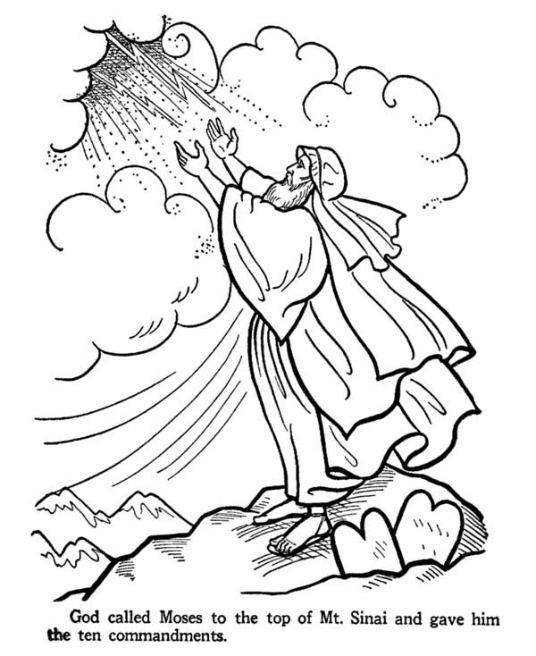 600x734 Moses On The Top Of Mount Sinai Receive The Ten Commandments
