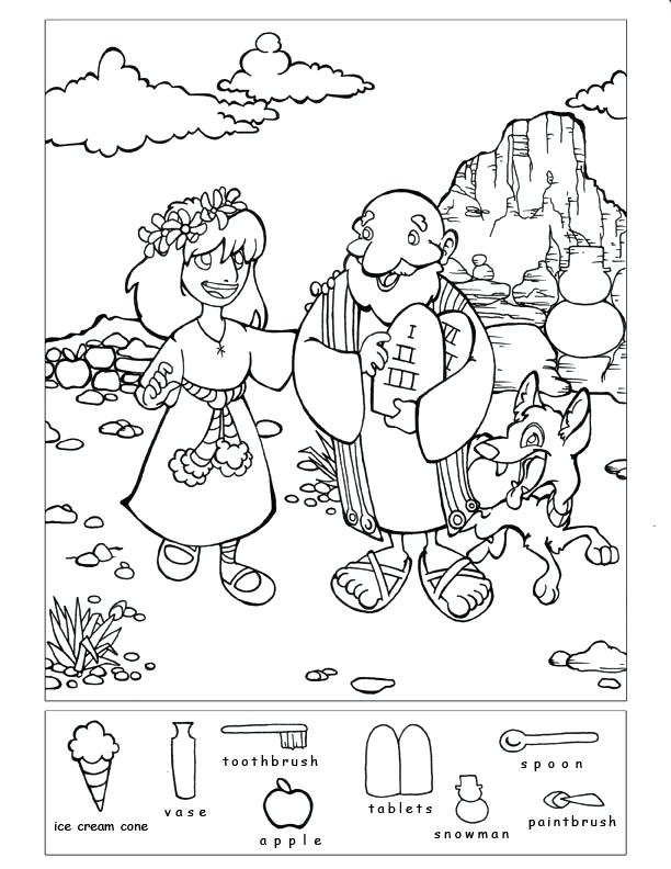612x792 10 Commandment Coloring Pages View Larger Moses 10 Commandments