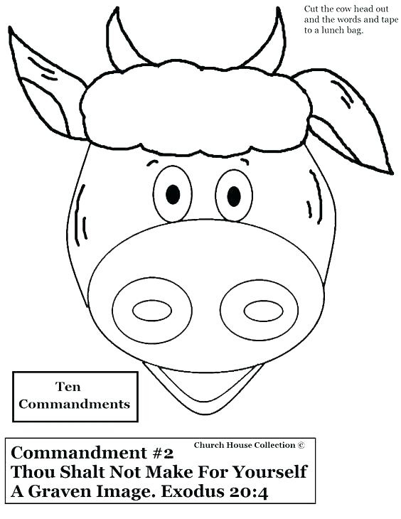 564x730 Ten Commandment Coloring Pages Calf Golden Page Commandments Bible