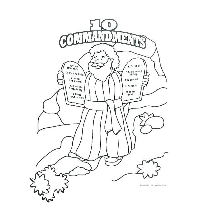 728x728 Ten Commandment Coloring Pages Free Printable Ten Commandments