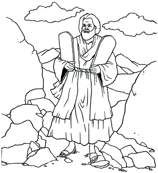 600x656 Ten Commandments Coloring Pages Ten Commandment Coloring Pages Ten