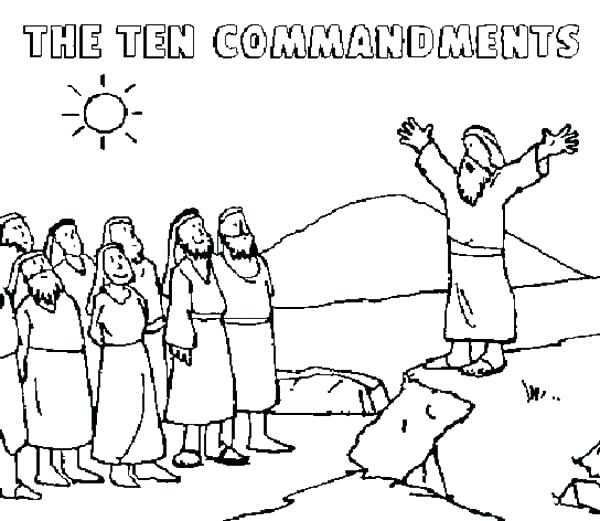 600x521 Ten Commandments Coloring Pages Ten Commandment Ten Commandments