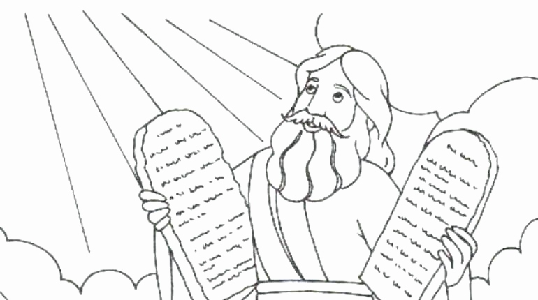 770x430 12 Beautiful Of Moses Ten Commandments Coloring Pages Collection
