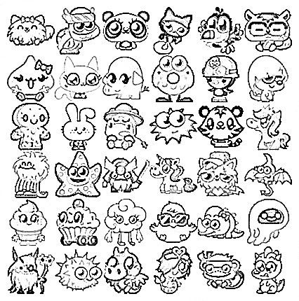 Moshi Monsters Colouring Pages