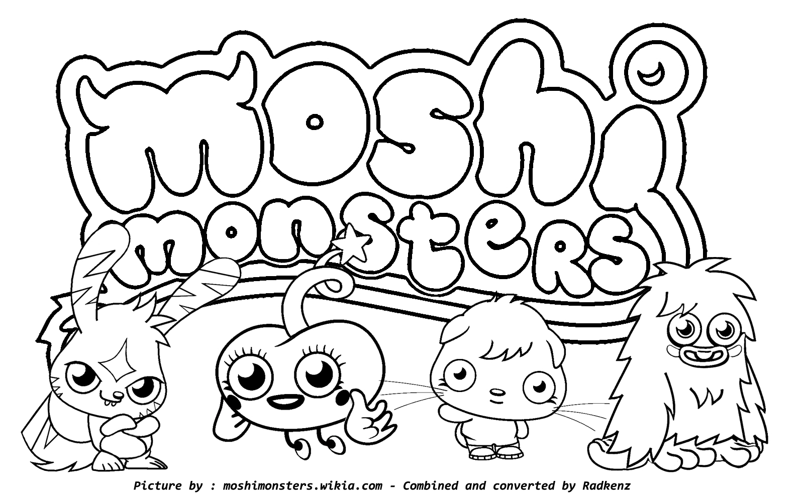 1600x1000 Moshi Monsters Coloring Pages