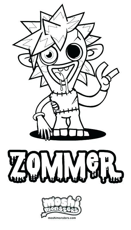 457x800 Moshi Monsters Coloring Pages Katsuma