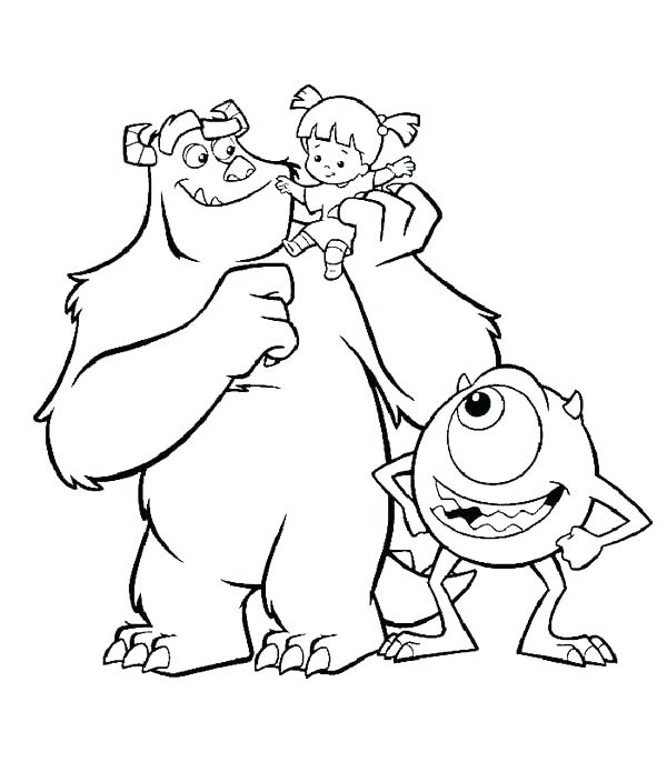 600x686 Monsters Inc Coloring Pages Monsters Inc Coloring Monster Inc