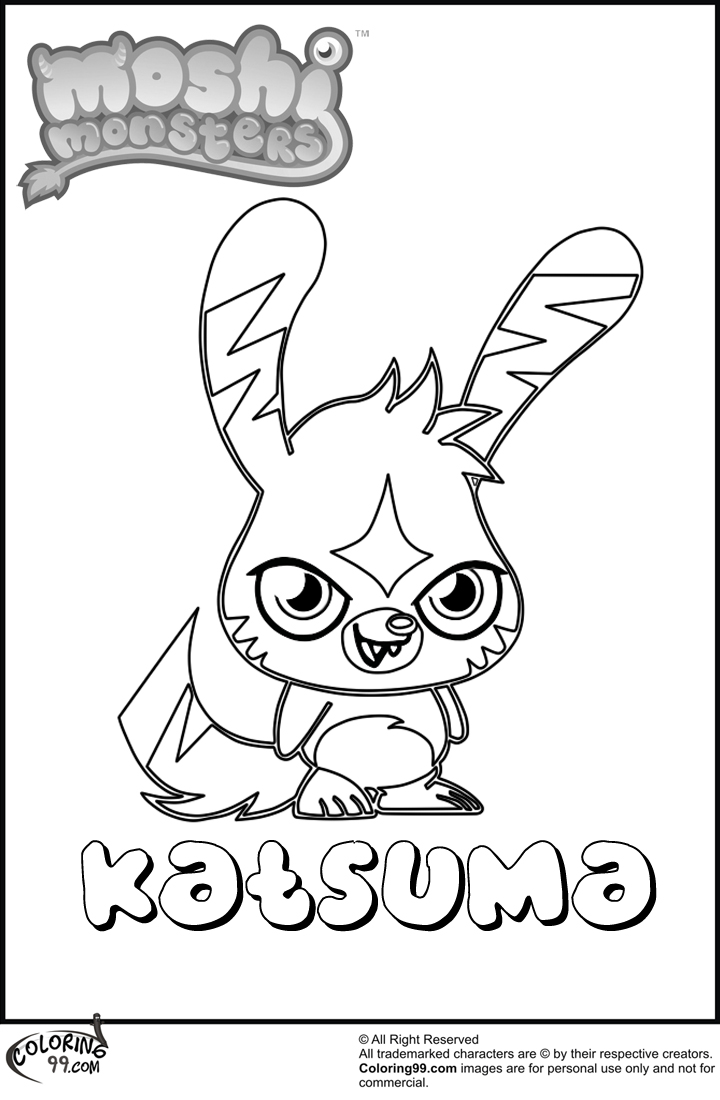 720x1100 Breakthrough Moshi Monsters Coloring Pages
