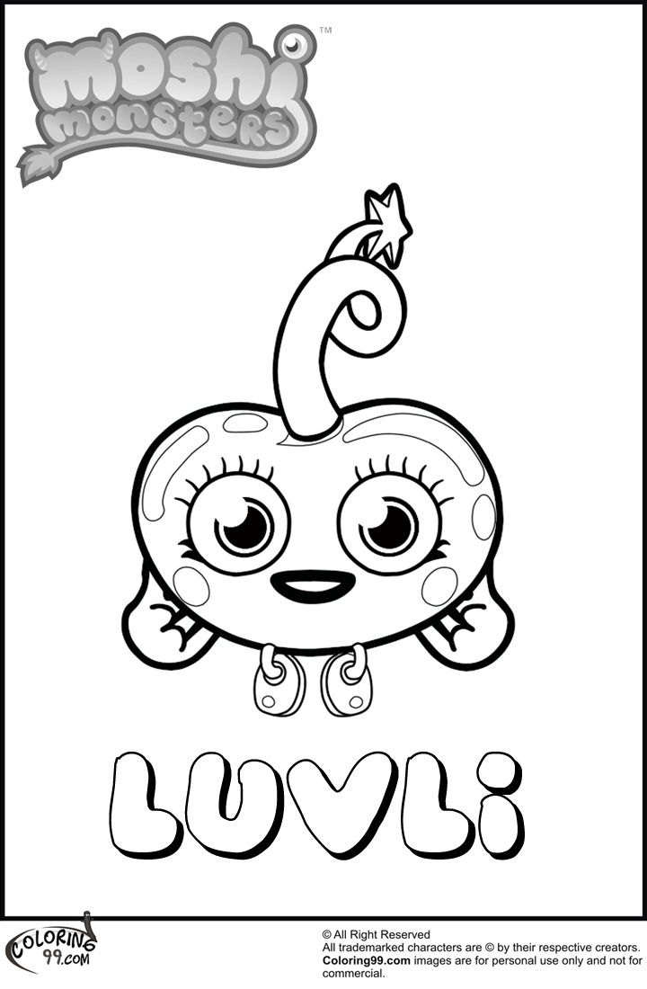 720x1100 Obsession Moshi Monsters Coloring Pages Katsuma And Moshlings Free