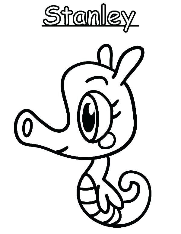 600x776 Monster Coloring Pages Color Free Coloring Moshi Monsters