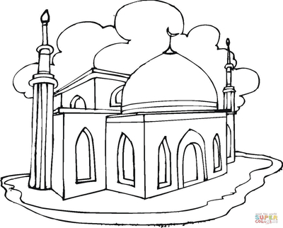 400x322 Minaret Coloring Page Image Clipart Images