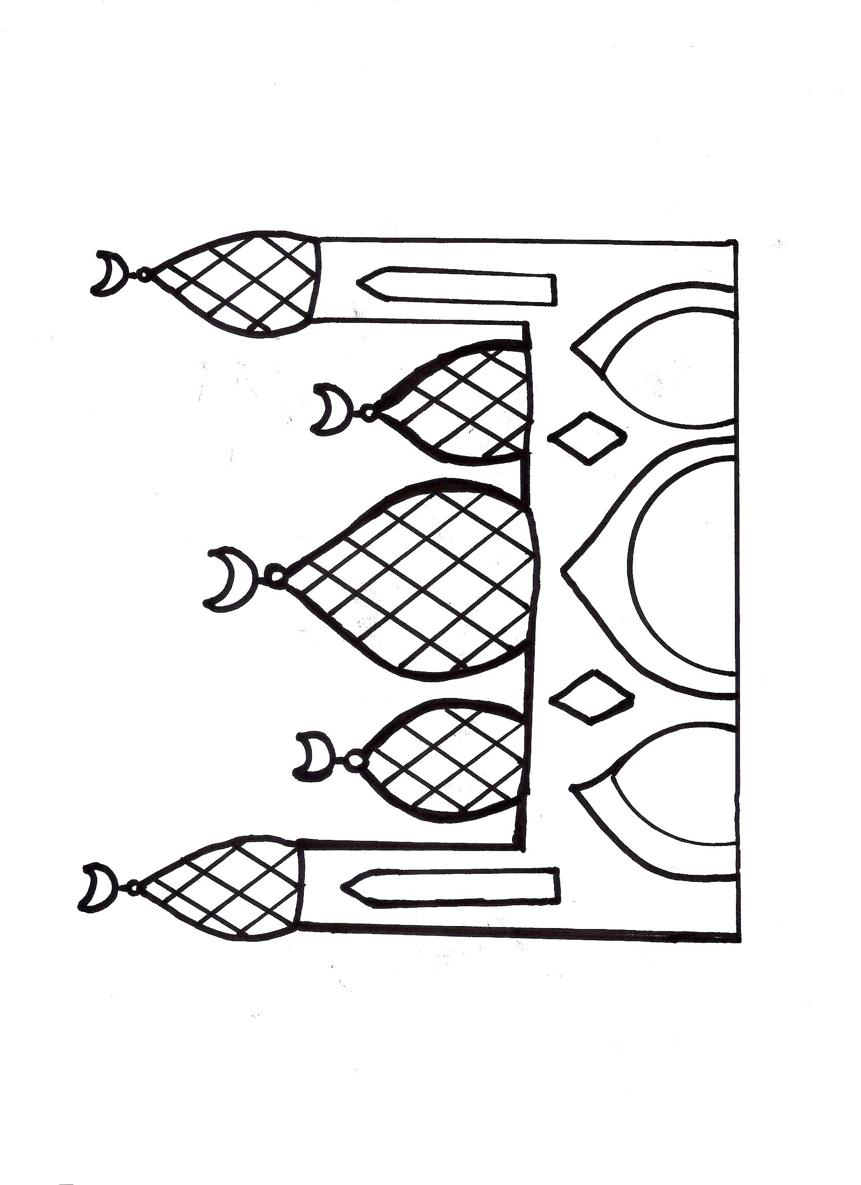 1700x2338 Mosque Coloring Pages