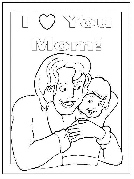 570x760 Happy Mothers Day Coloring Pages For Kids