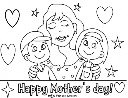 438x338 Coloring Pages For Mothers Day Printable Happy Mothers Day