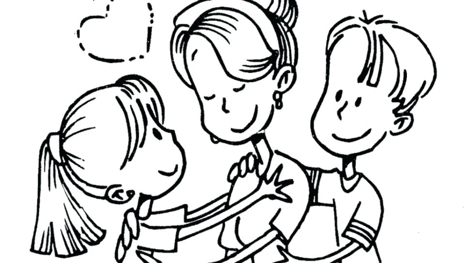 960x544 Mother Coloring 1 Mom Coloring Pages Word For Kids Mother Daughter