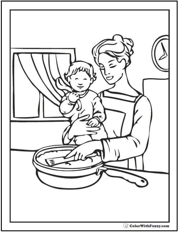 590x762 Coloring Pages Mom And Daughter 45 Mothers Day Print Customize