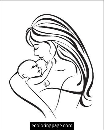 339x425 Mom And Son Coloring Pages Coloring For Kids Happy