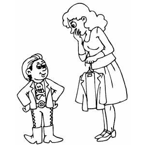 300x300 Mother Scared By Her Son Shopping Coloring Sheet