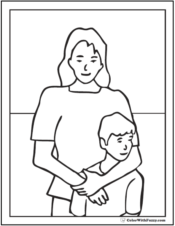 590x762 45 Mothers Day Coloring Pages Print And Customize For Mom, Mother