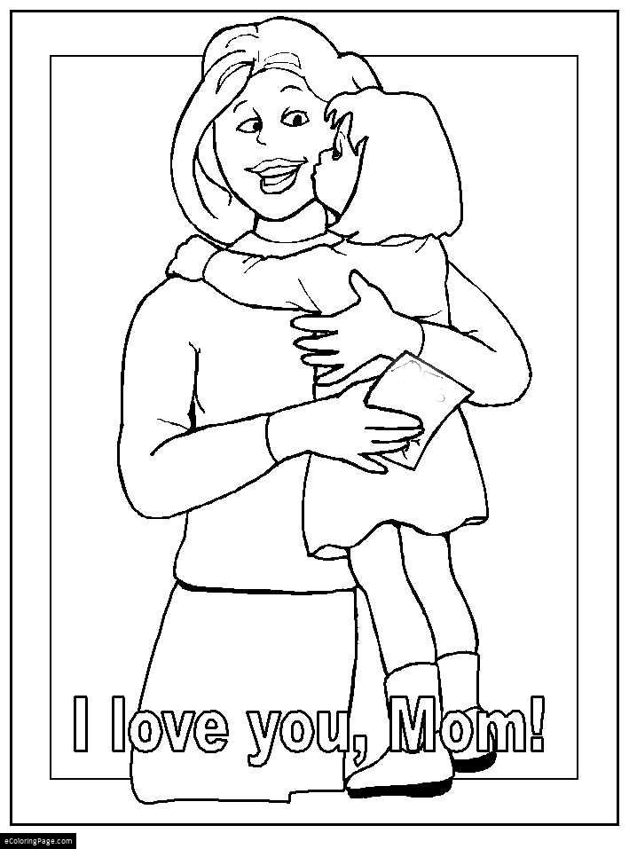 718x957 Color Pages For Mom New Free Mom Hugging Son Coloring Pages Logo