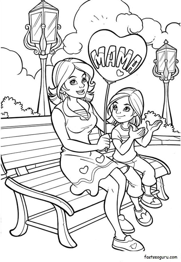 633x912 Printable Happy Mother And Daughter In The Park Coloring Pages.jpg