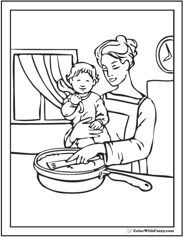 590x762 Mothers Day Coloring Pages Print And Customize For Mom