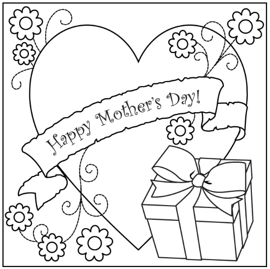 550x547 Best 30 Free Printable Mother's Day Coloring Pages 2018