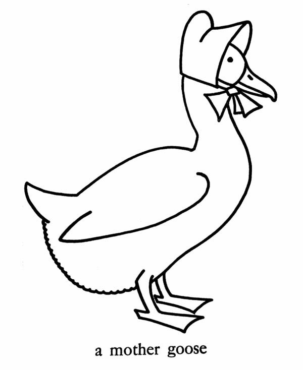 600x734 A Mother Goose Coloring Page