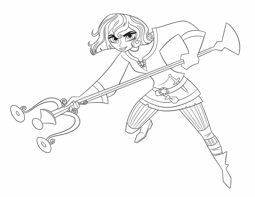 870x672 Printable Tangled The Series Coloring Pages