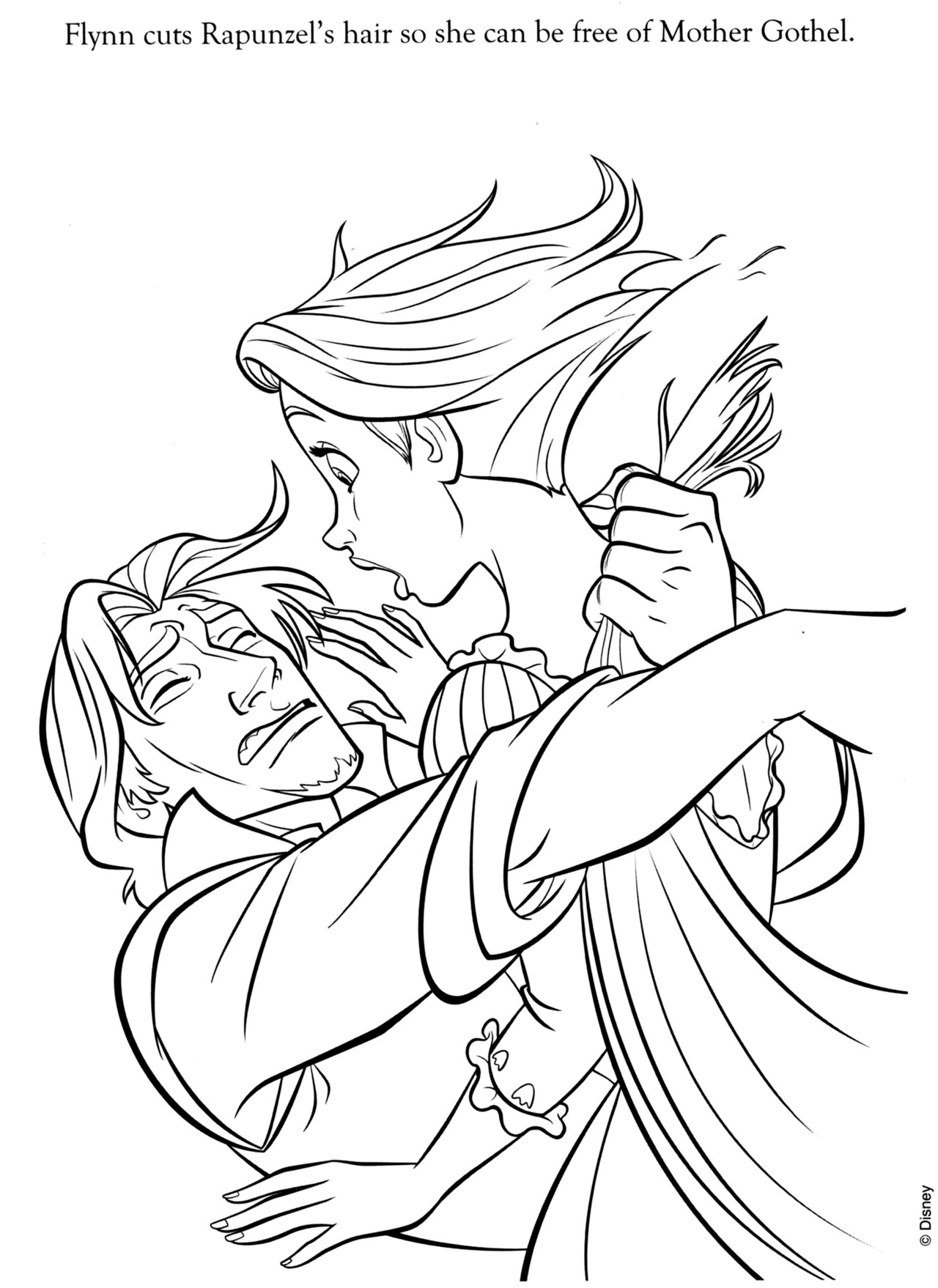 1280x1758 The Art Of Tangled Thewer Scene In Coloring Pages Links