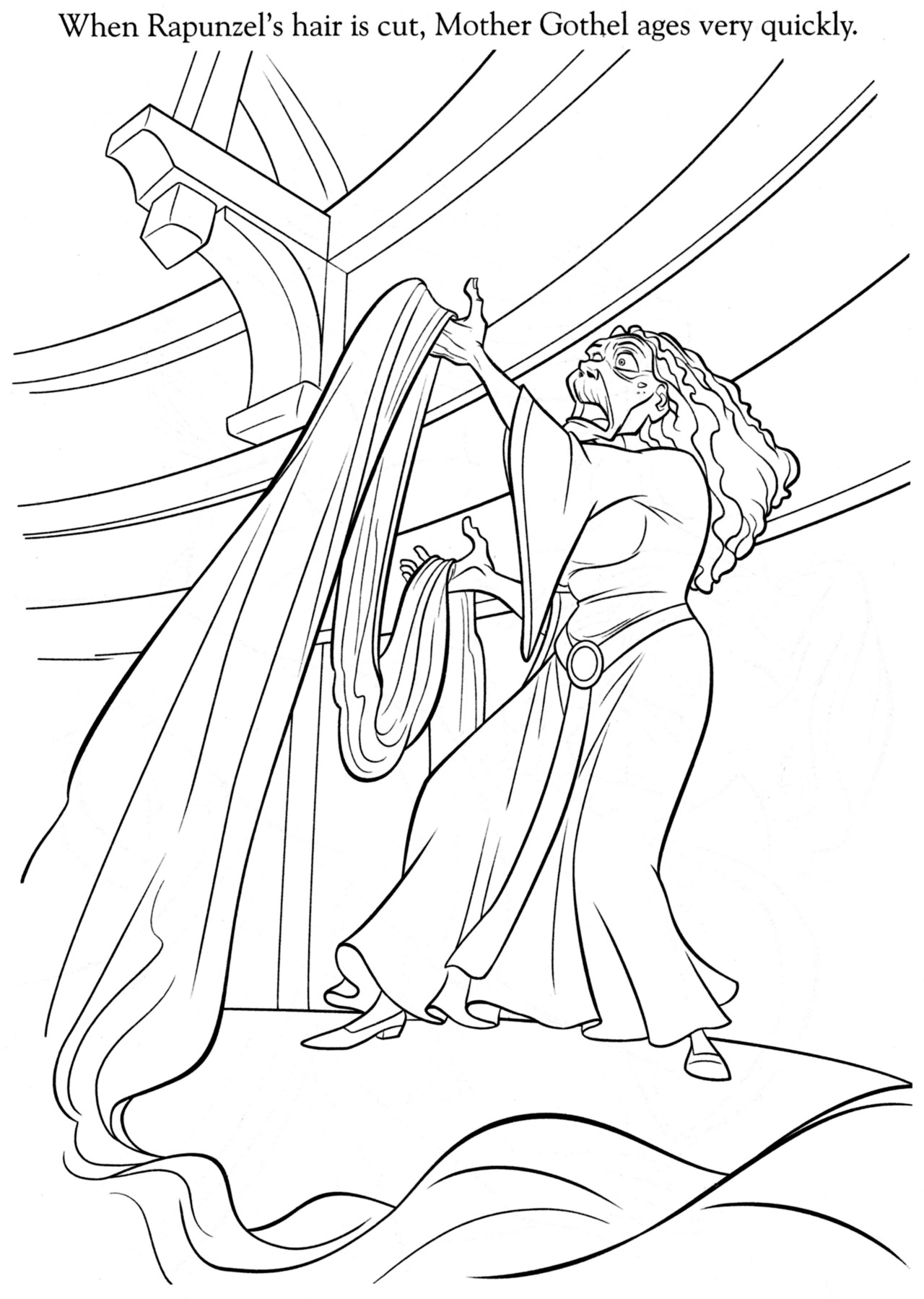 1280x1799 The Art Of Tangled When Rapunzel's Hair Is Cut, Mother Gothel