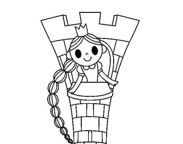 600x470 Mother Gothel Has Brought Rapunzel Back To The Tower Coloring Page