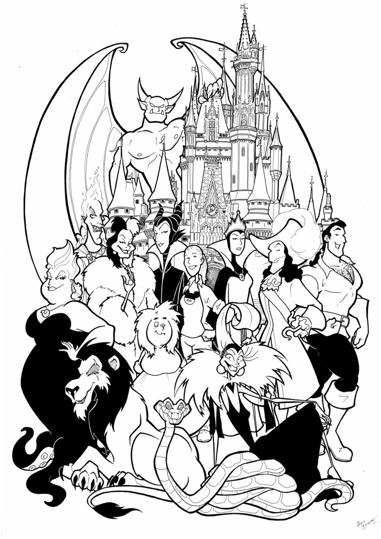 752x1063 Disney Villains Coloring Pages