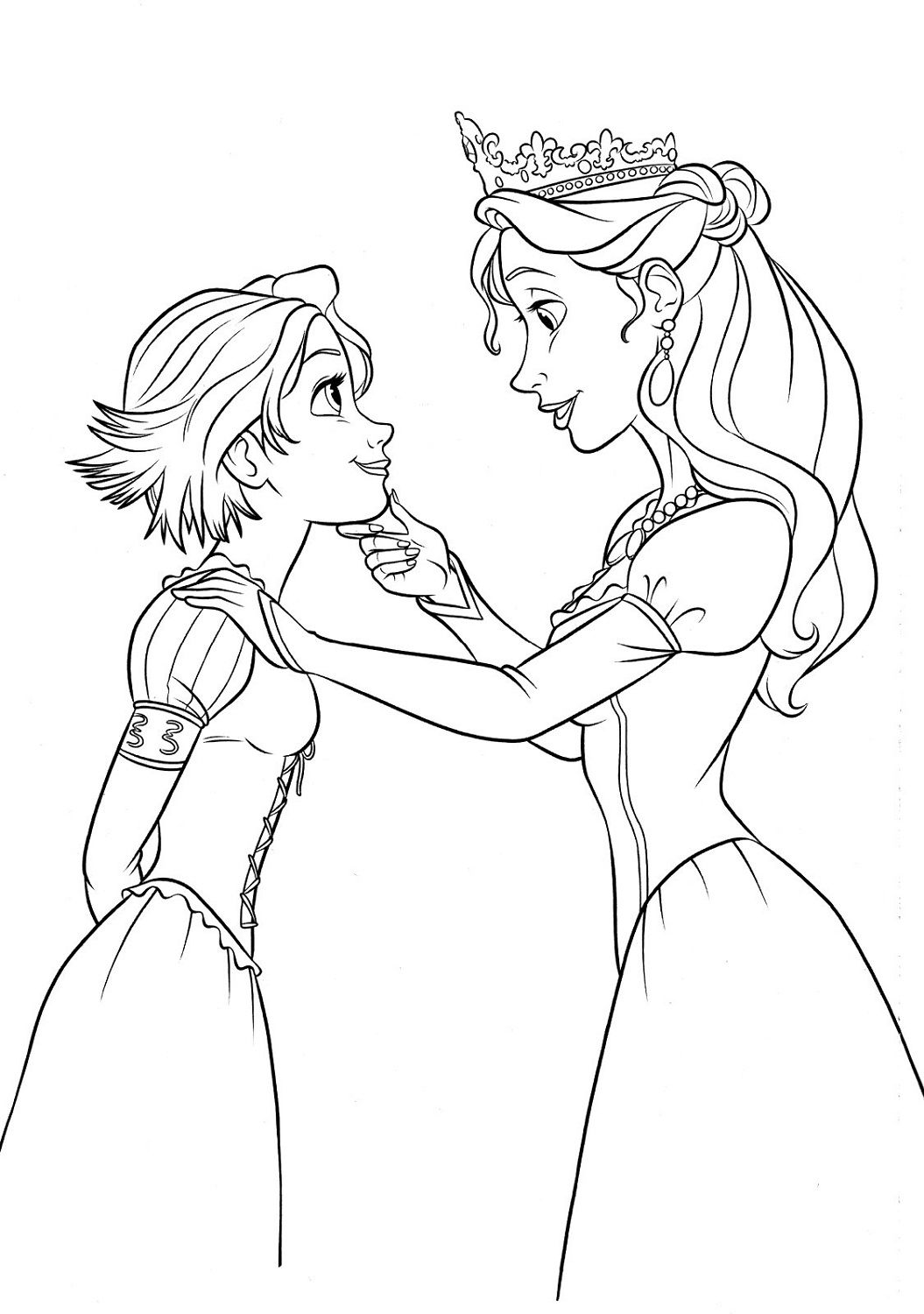 1055x1500 Free Tangled Coloring Pages Printable Activity Shelter