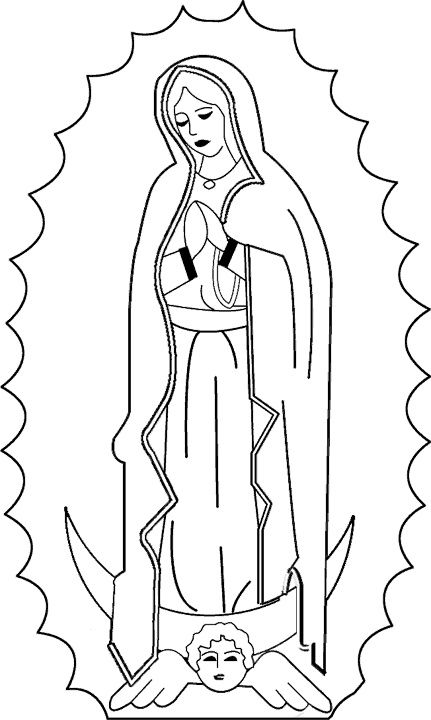 Mother Mary Coloring Page