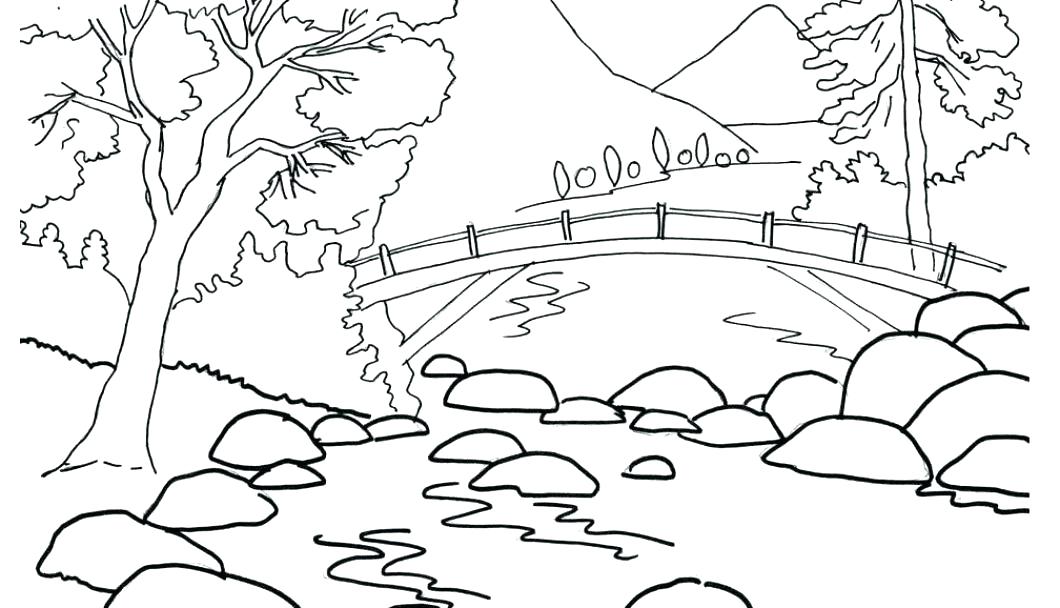 1060x608 Free Printable Nature Coloring Pages Simple Nature Coloring Pages