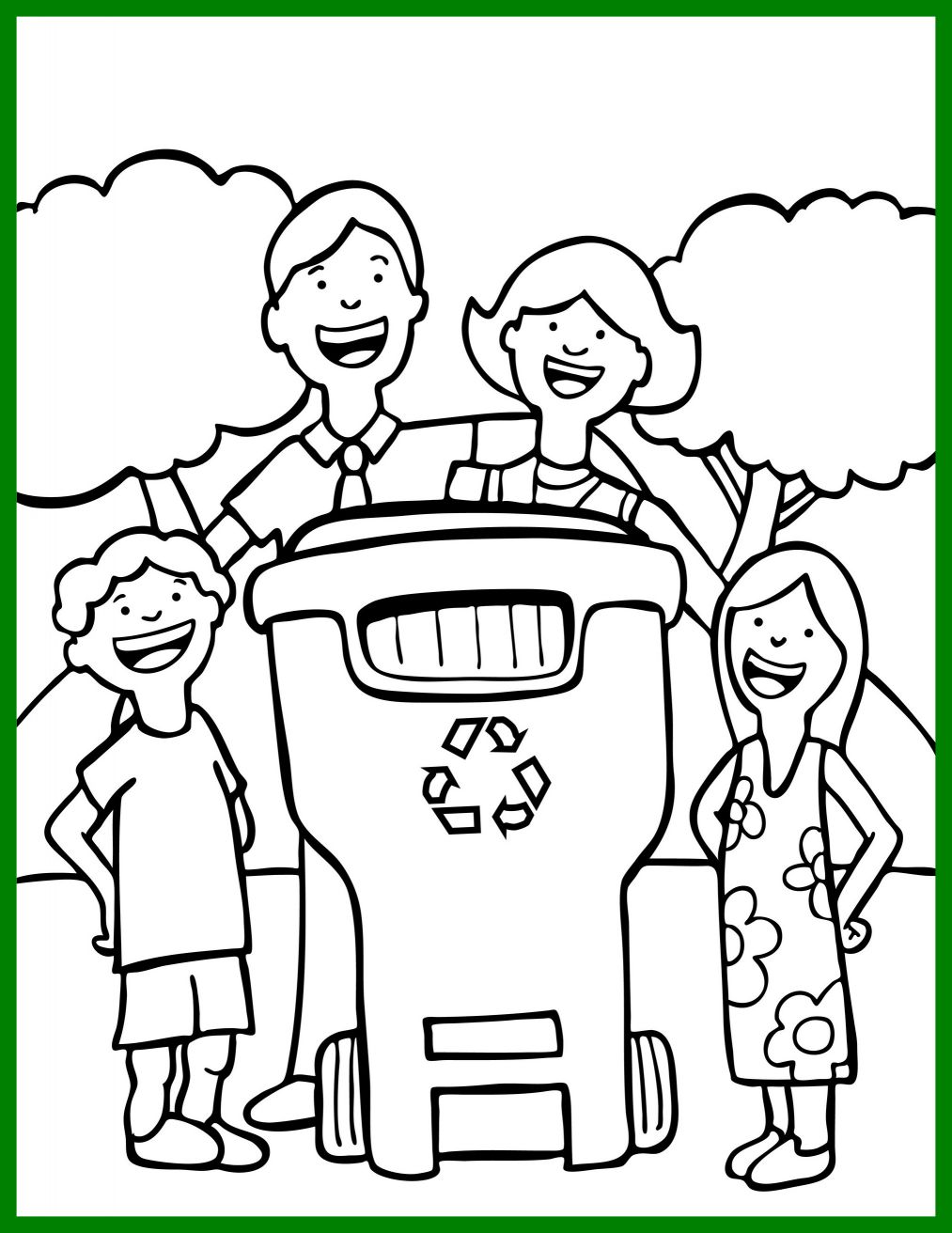 1013x1312 Marvelous Earth Day Coloring Page For Children Let U Recycle