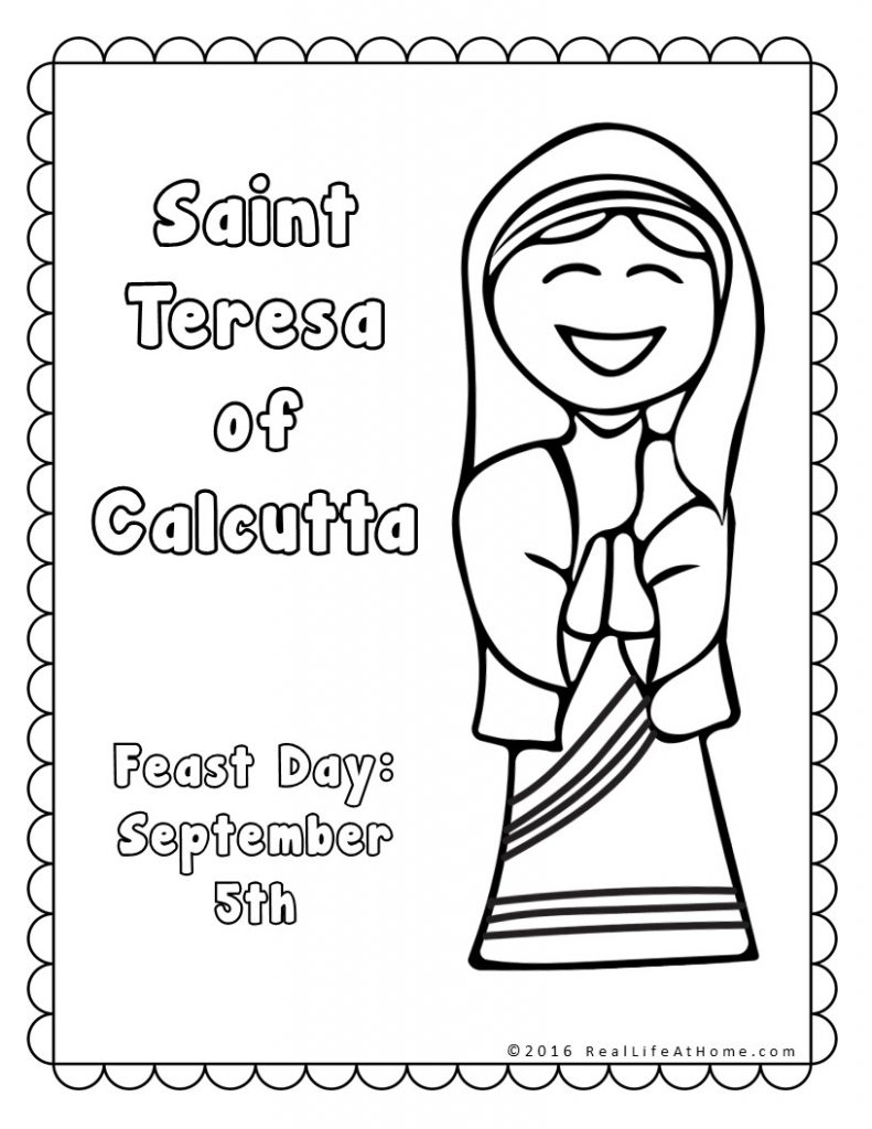 791x1024 Mother Teresa Coloring Pages Free Coloring For Kids 2018