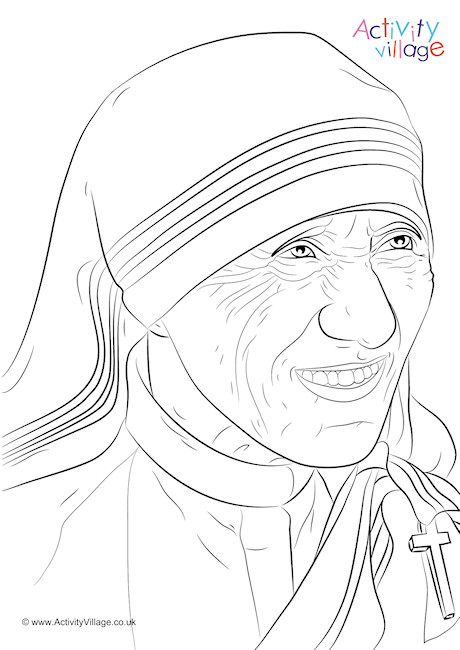 460x650 Mother Teresa Colouring Page 2