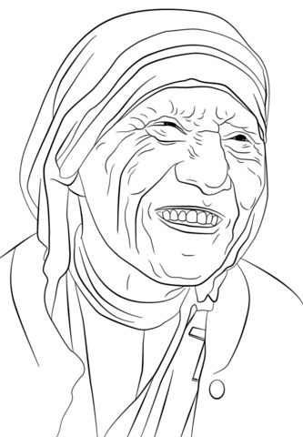 333x480 Mother Teresa Coloring Page From Famous People Category. Mystery