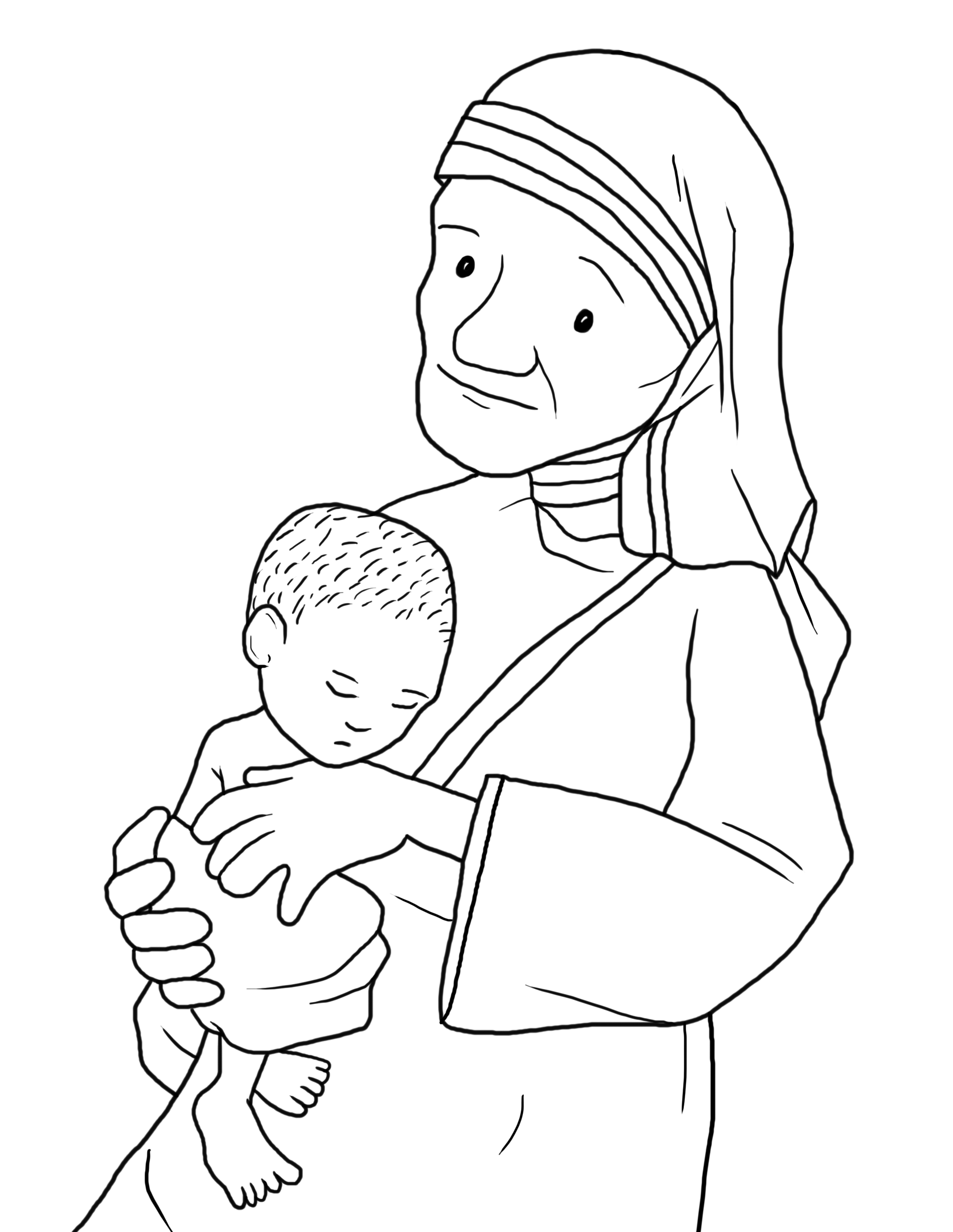 2125x2750 Innovative Blessed Mother Coloring Page Teresa