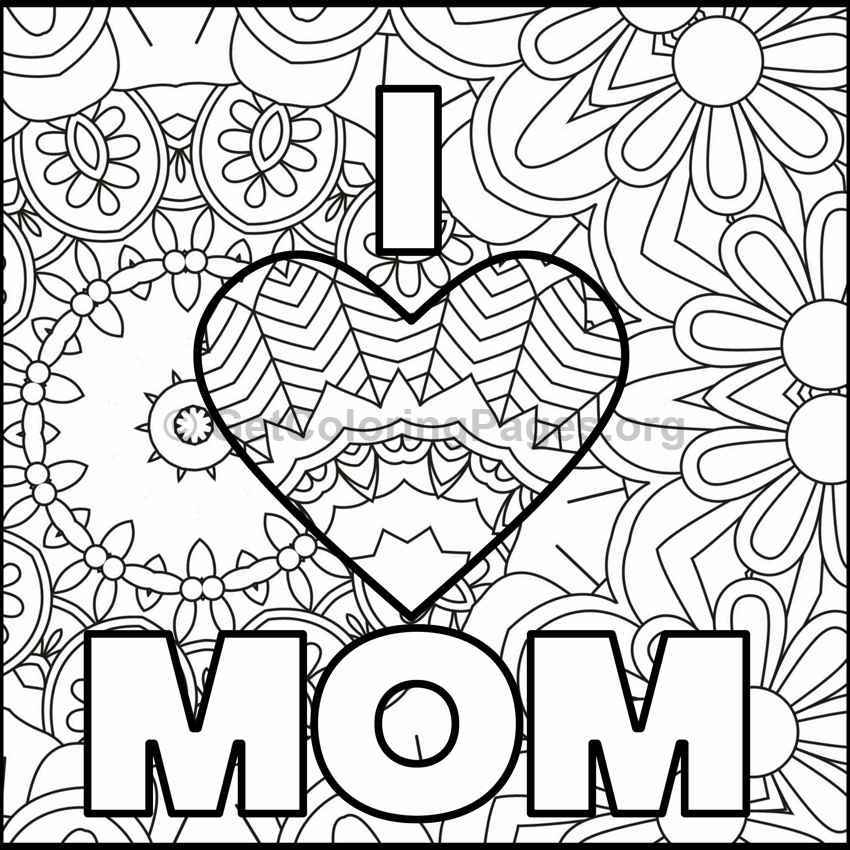 850x850 Mother's Day Coloring Pages
