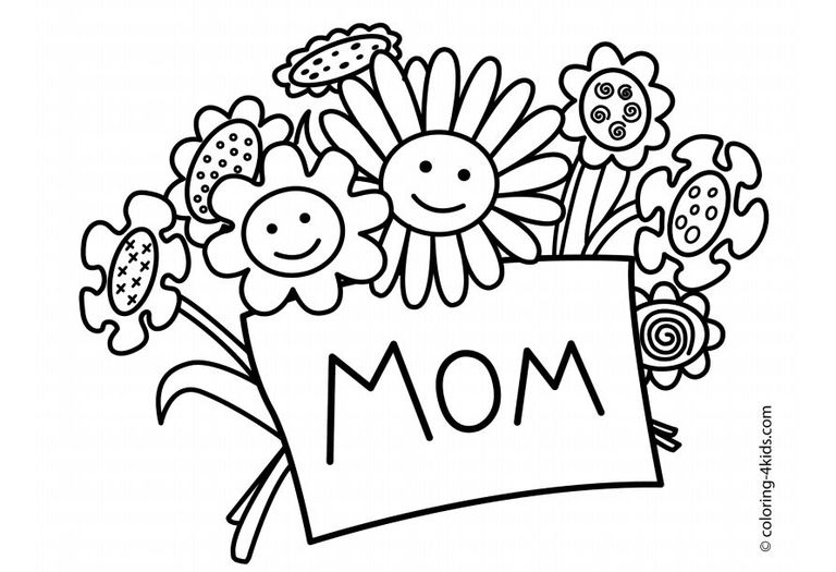 768x525 Top 92 Mothers Day Coloring Pages