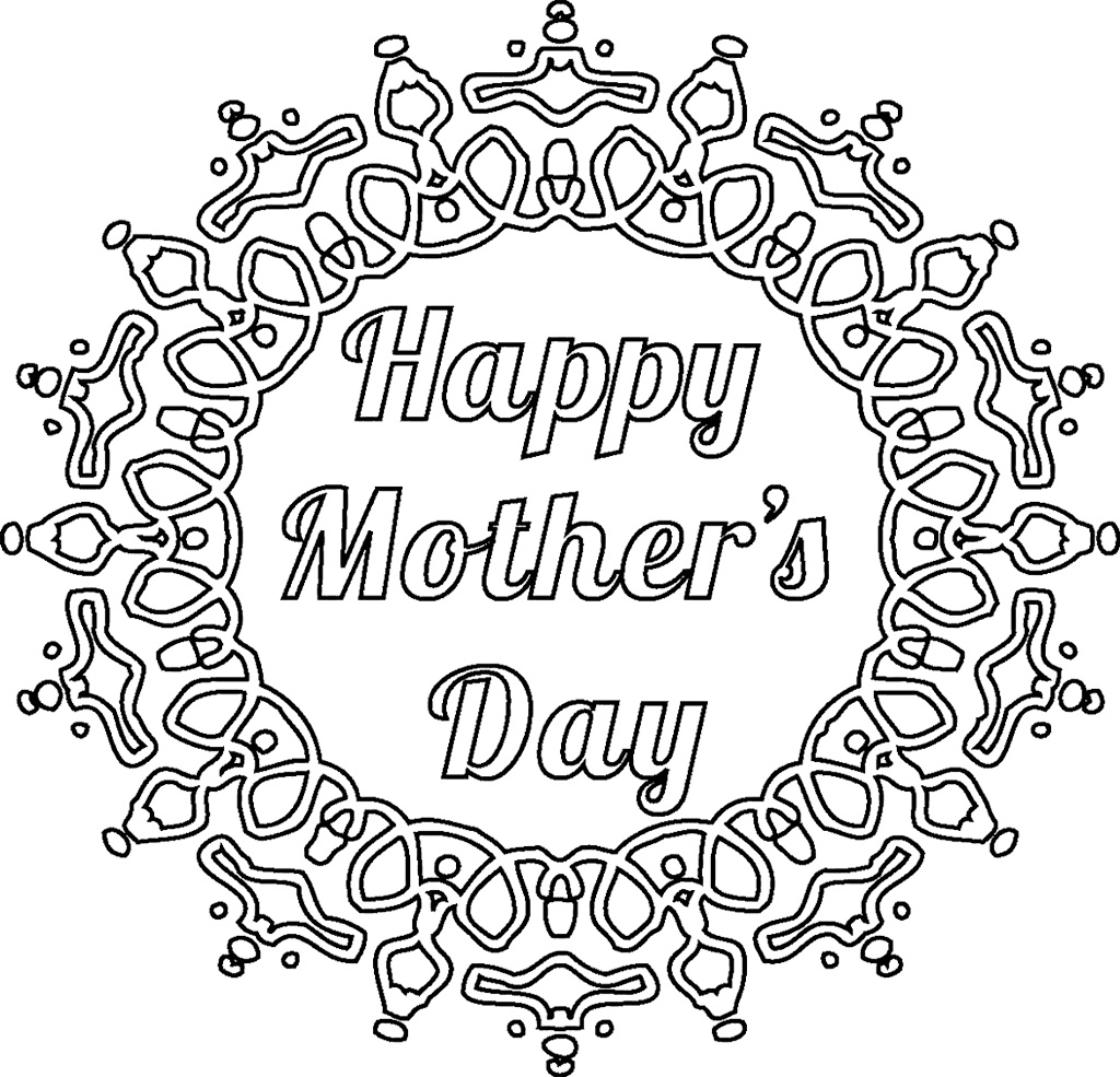 1024x985 Popular Mothers Day Pictures To Color Cool Ideas For You
