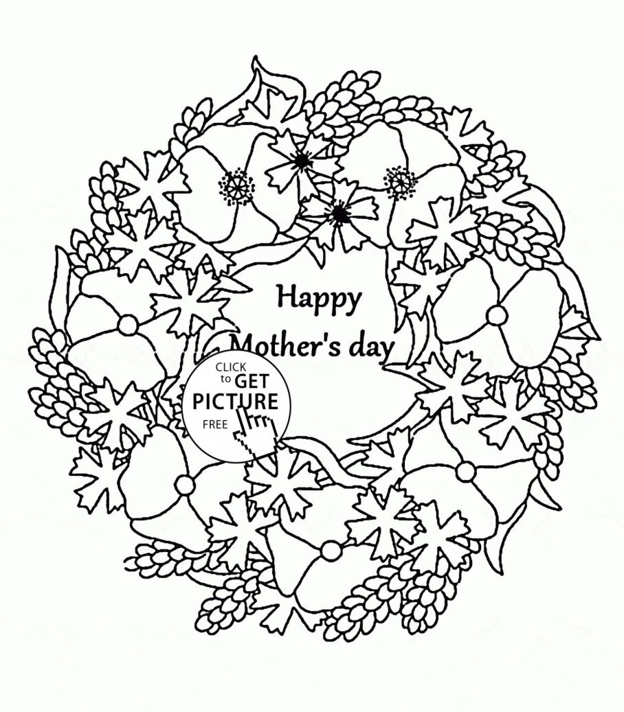 908x1037 Happy Mother Day Color Pages Printable S Coloring Page Free