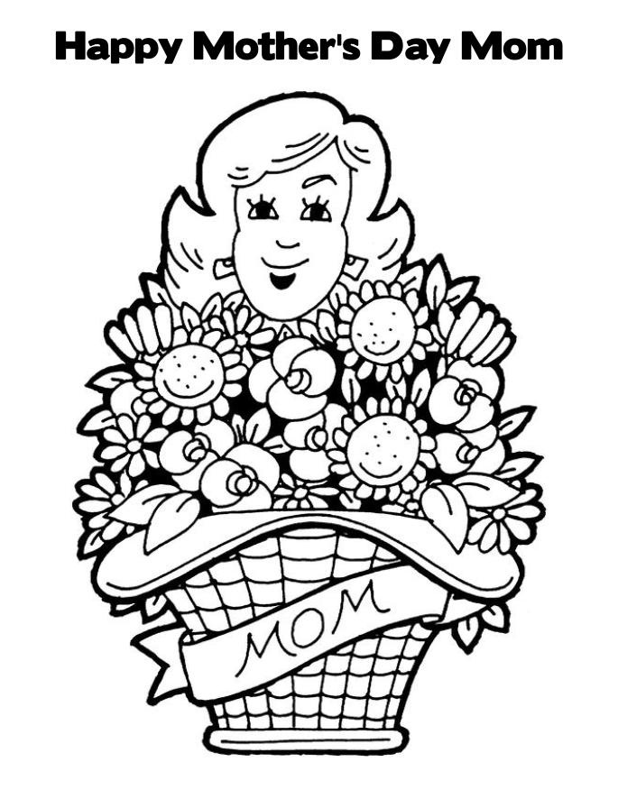 685x886 Mothers Day Coloring Pages